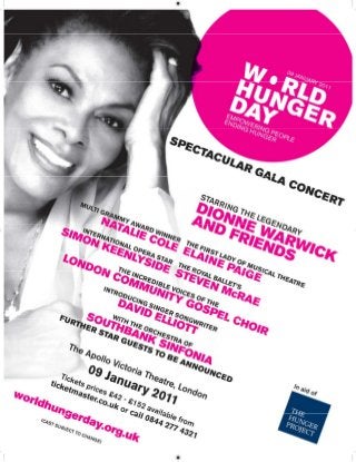 World Hunger Day Gala Concert on 9th Jan 2011