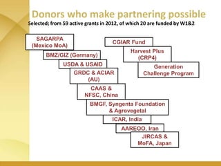 WHEAT - Presentation for Discussion with Donors and Partners - June 2013