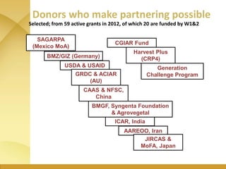WHEAT - Presentation for Discussion with Donors and Partners - June 2013