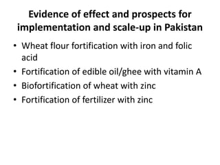WHEAT FLOUR FORTIFICATION STATUS IN PAKISTAN AND ENTREPRENEURIAL ...