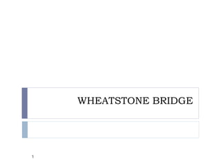 WHEATSTONE BRIDGE
1