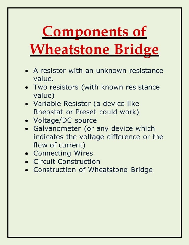 Wheatstone Bridge