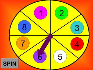 1 2 3 4 5 6 7 8 SPIN 