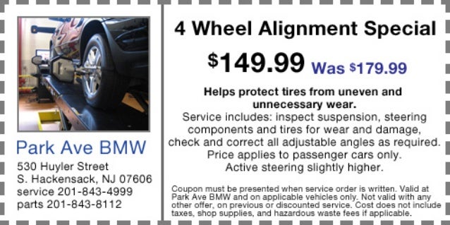 Wheel Alignment Special Park Ave Bmw S Hackensack Nj