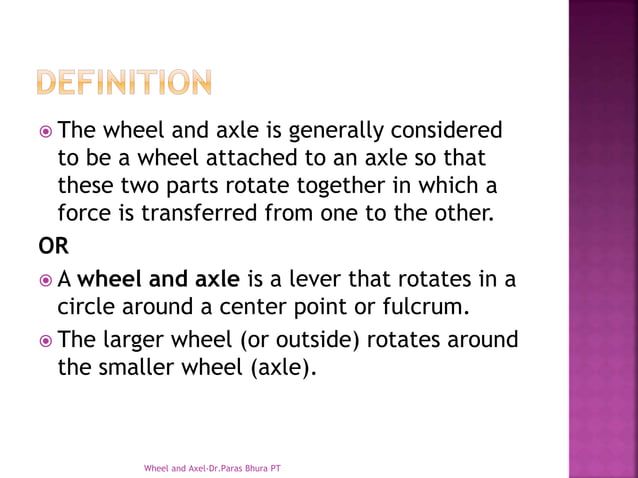 Wheel and axle | PPTX