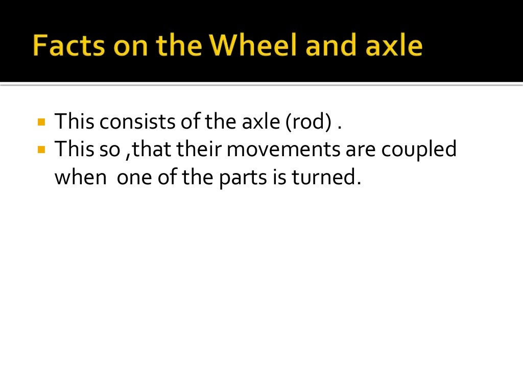 Wheel and axle