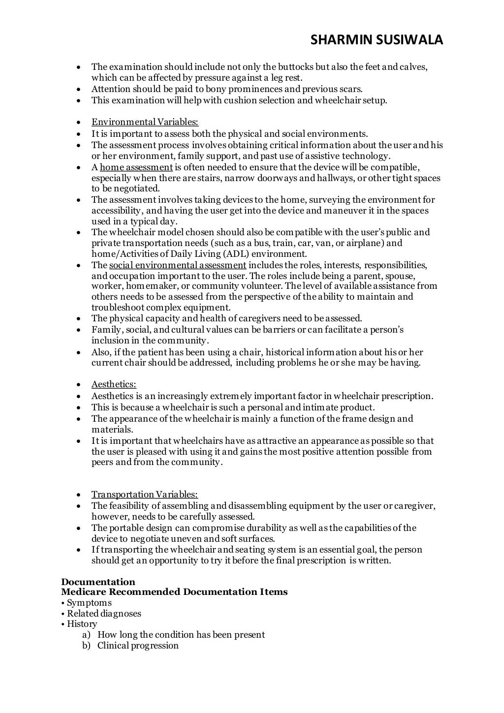 Wheelchair Prescription