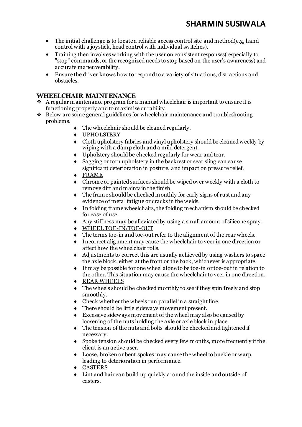 Wheelchair Prescription