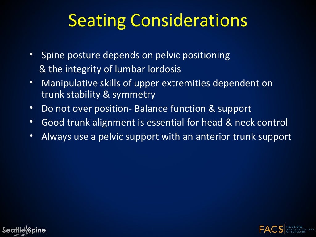 Neuromuscular Scoliosis in Cerebral Palsy Wheelchair fitting a child