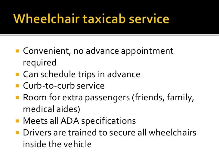 Wheelchair Accessible Taxicabs
