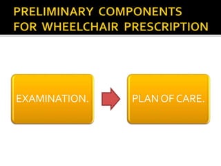 EXAMINATION. PLAN OF CARE. 
 