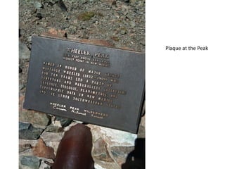 Plaque at the Peak 