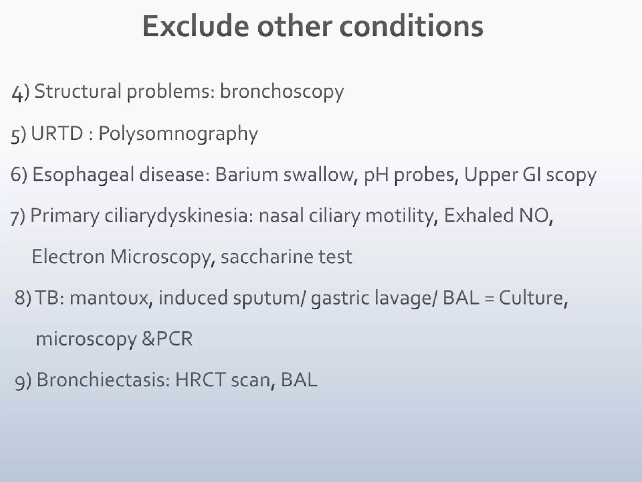   - Apnea may be more prominent than      wheezing early in the course of disease esp    with very young infants ( < 2 mths ) or former     premature infants - Degree of tachypnea doesn’t always correlate     with degree of hypoxemia/ hypercarbia - Fine crackles/ overt wheezes present - Hyperinflation of lungs palpation of liver &     spleen