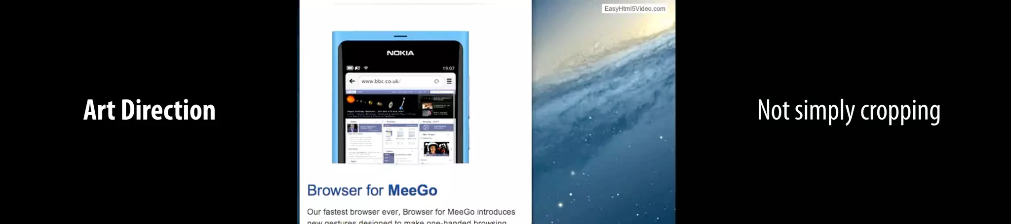 Art Direction Not simply cropping
 