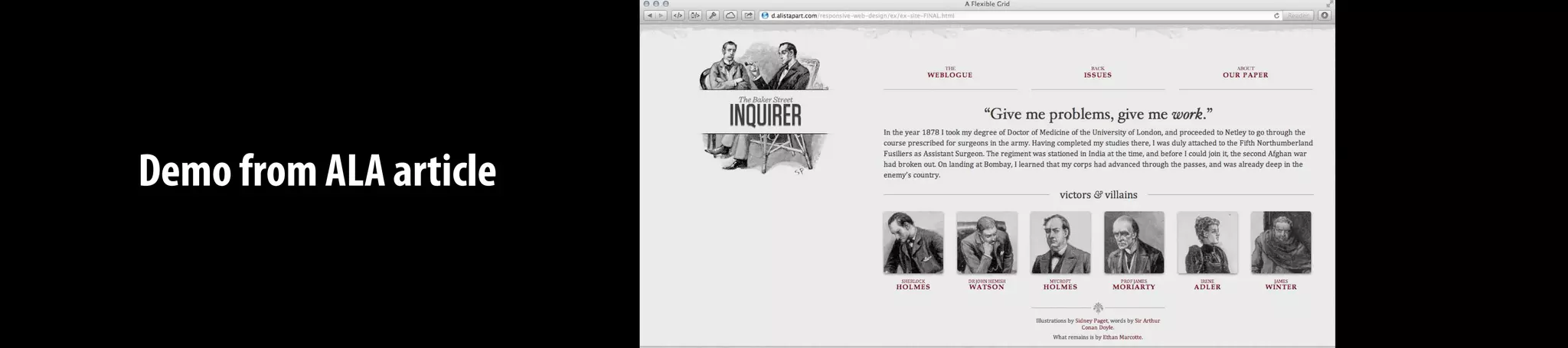 Demo from ALA article
 
