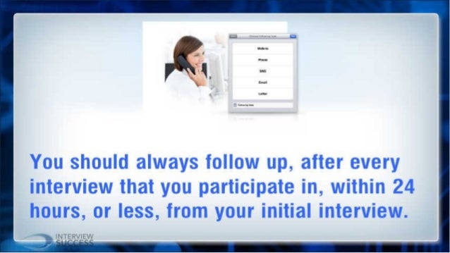 should i follow up after an interview
