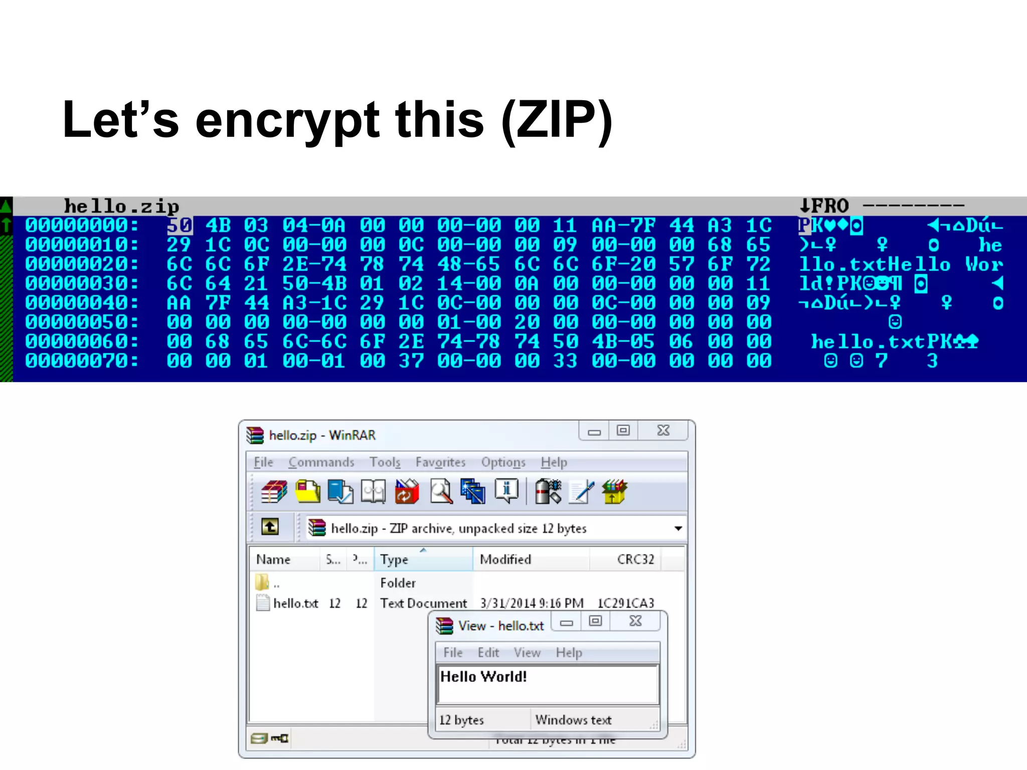Let’s encrypt this (ZIP)
 