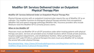When and How to Apply Modifiers 59 GP and KX in Physical Therapy ...