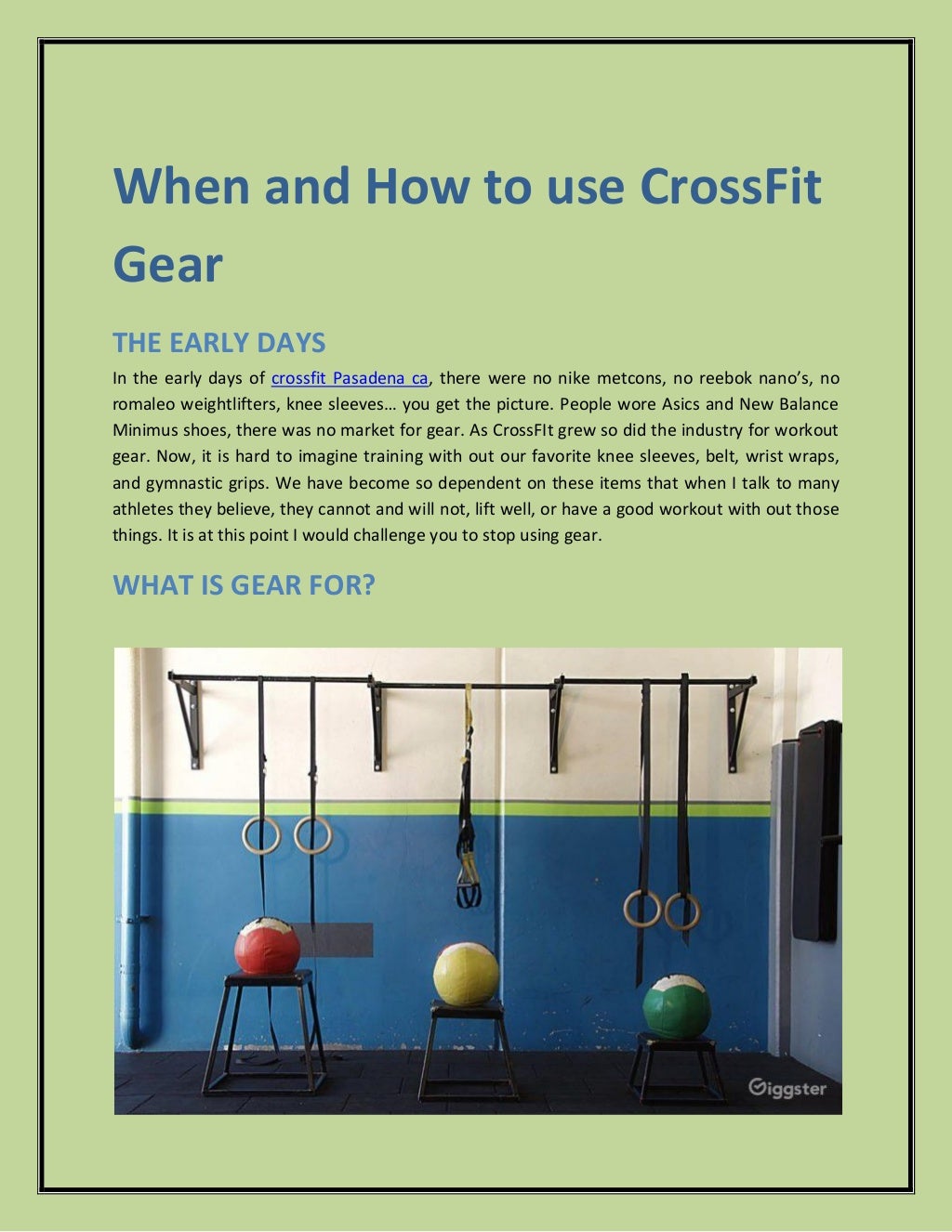 Crossfit Pasadena Ca Cross Fit