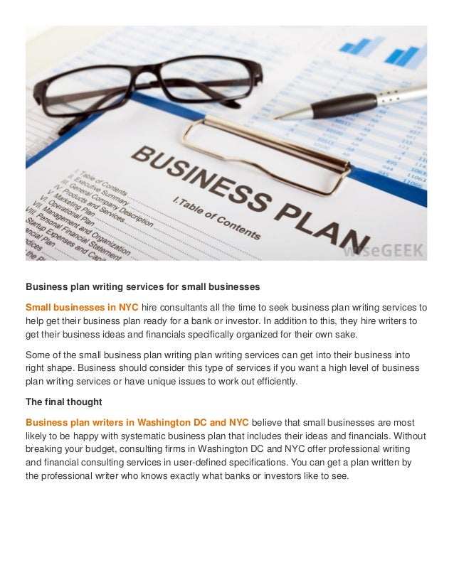 Professional business plan writers nyc