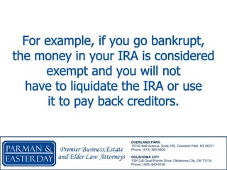 OVERLAND PARK
10740 Nall Avenue, Suite 160, Overland Park, KS 66211
Phone: (913) 385-9400
OKLAHOMA CITY
13913-B Quail Pointe Drive, Oklahoma City, OK 73134
Phone: (405) 843-6100
 