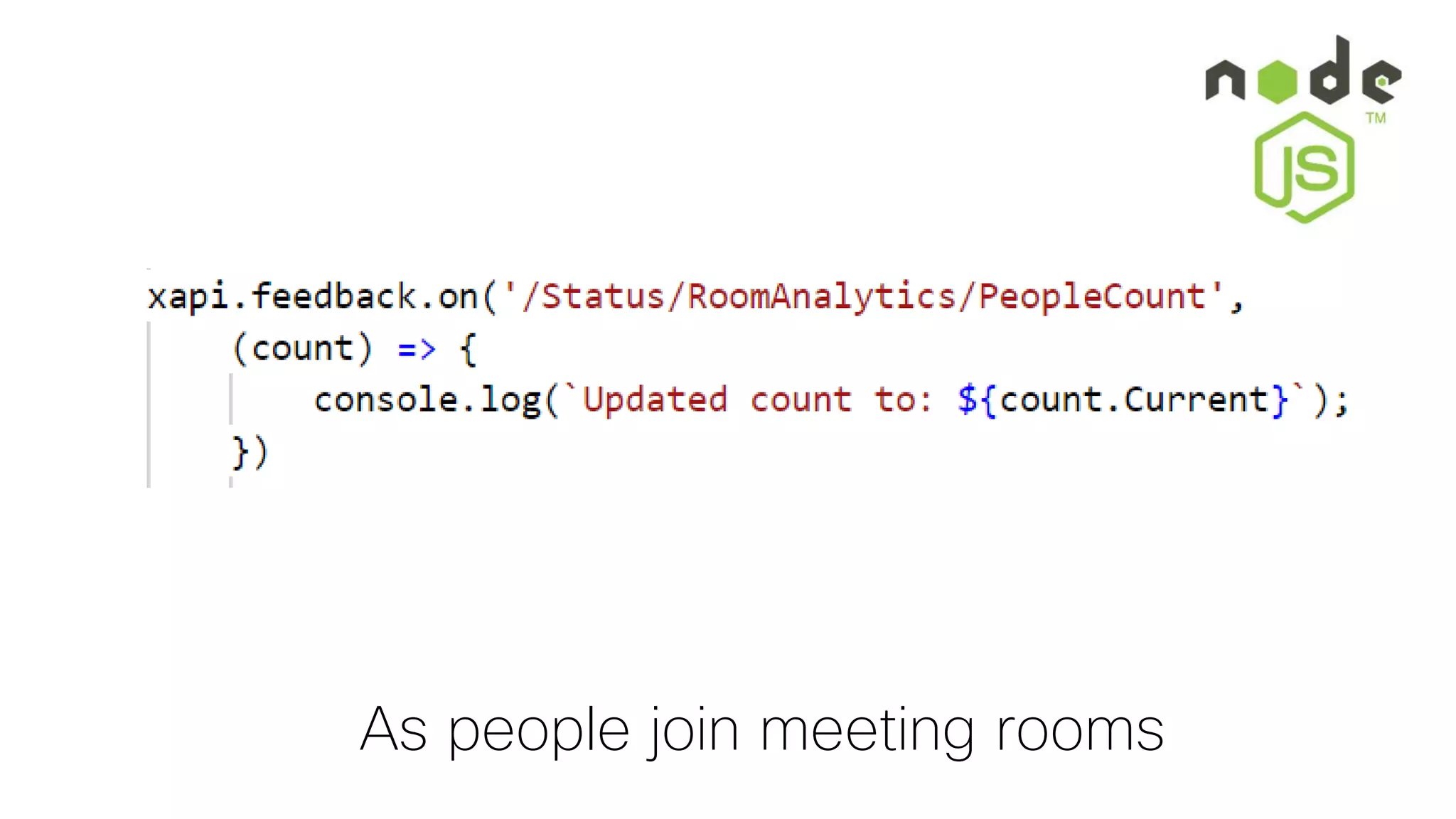 As people join meeting rooms
 