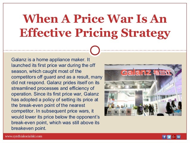 when is a an when a price war is an effective pricing strategy when is a an when a price war is an effective pricing strategy