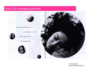 India: An emerging portrait 
Anisha Motwani 
www.marketingbuzzar.com 
 