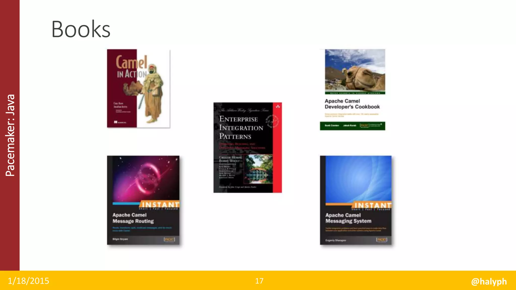 Pacemaker:Java
1/18/2015 @halyph17
Books
 