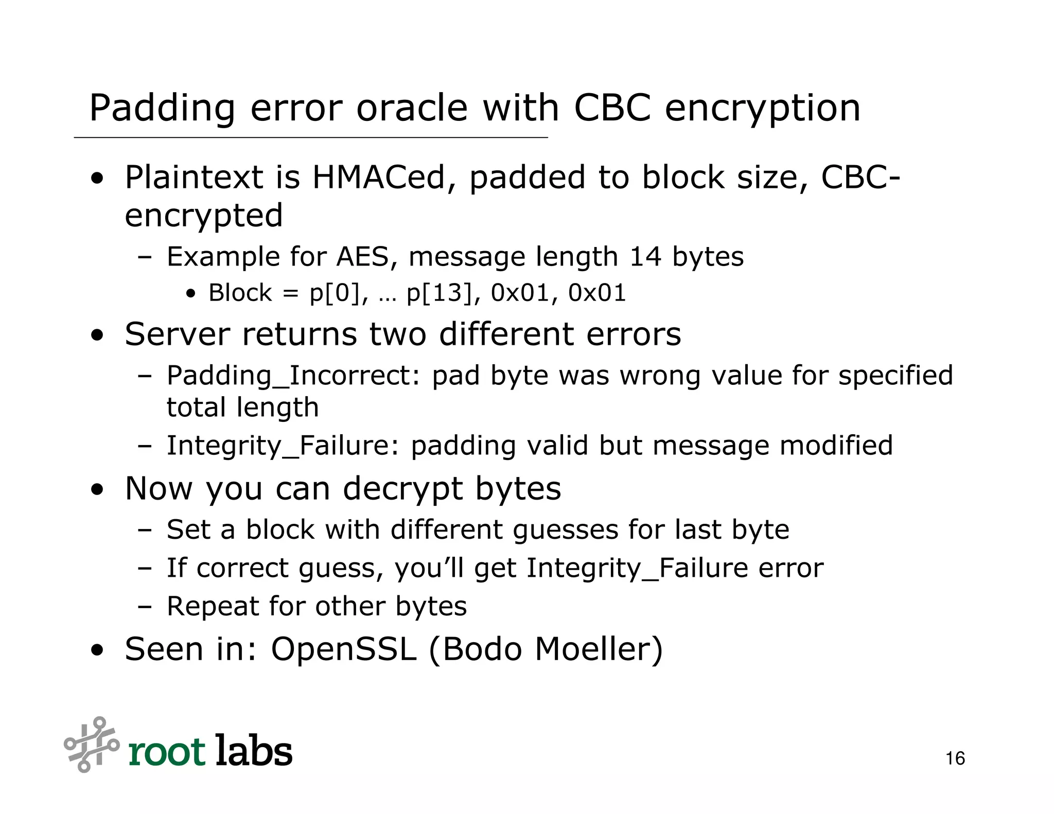 When Crypto Attacks! (Yahoo 2009)