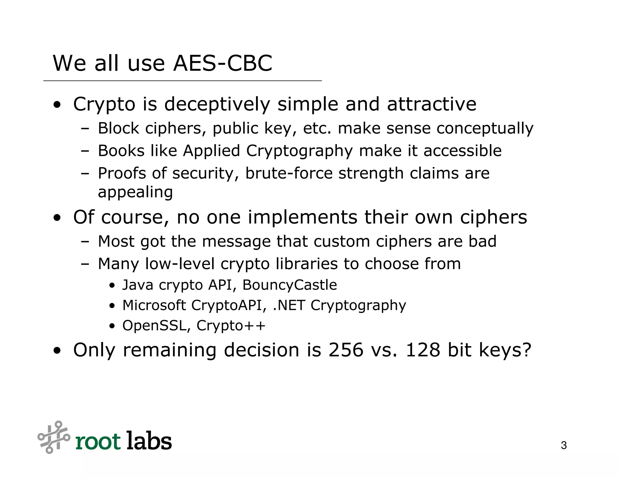 When Crypto Attacks! (Yahoo 2009)