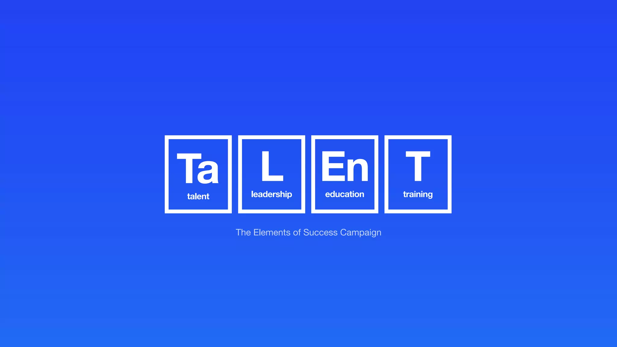 The Elements of Success Campaign
 
