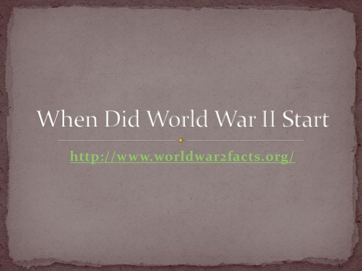 When did world war ii start