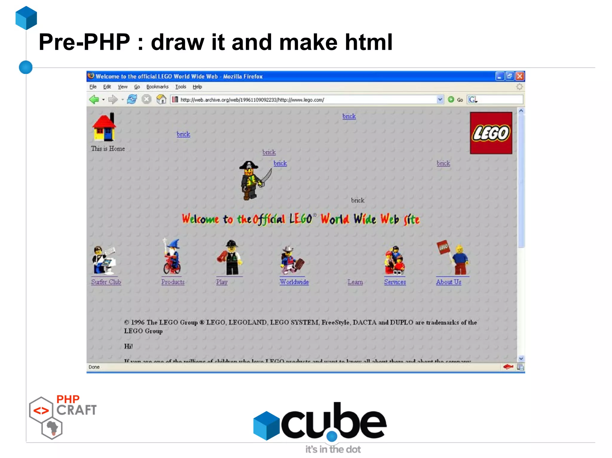 Pre-PHP : draw it and make html
 