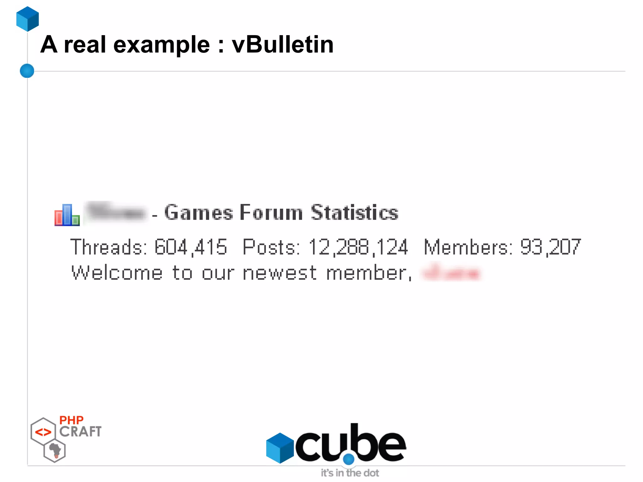 A real example : vBulletin
 