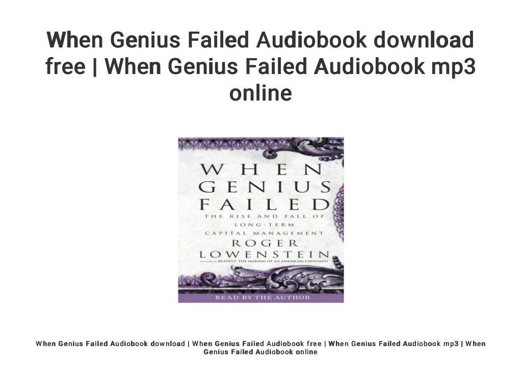 when genius failed book when genius failed book