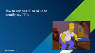 7
©2022 VMware, Inc.
How to use MITRE ATT&CK to
identify key TTPs
 