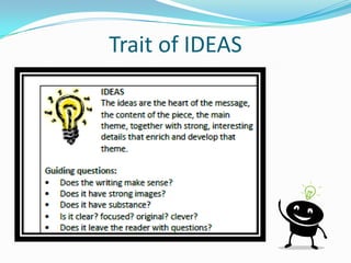 Trait of IDEAS
 