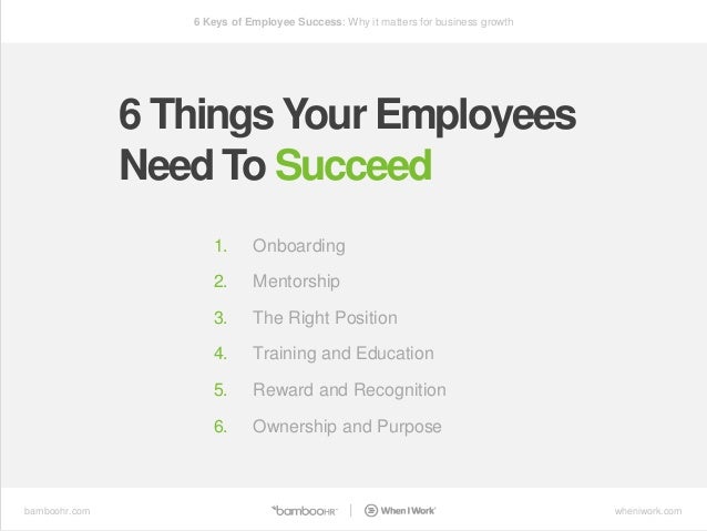 6 keys of employee success