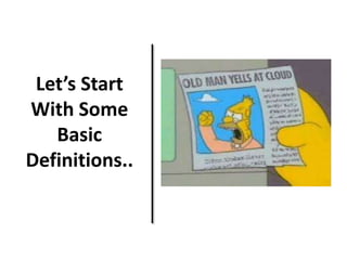 Let’s Start
With Some
Basic
Definitions..
 