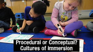 Procedural or Conceptual?
Cultures of Immersion
 