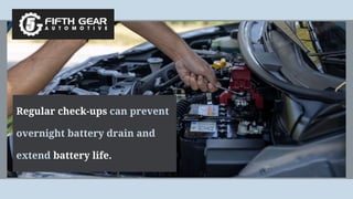 When The Battery Goes Dead Solving Audi's Overnight Drain PPTX