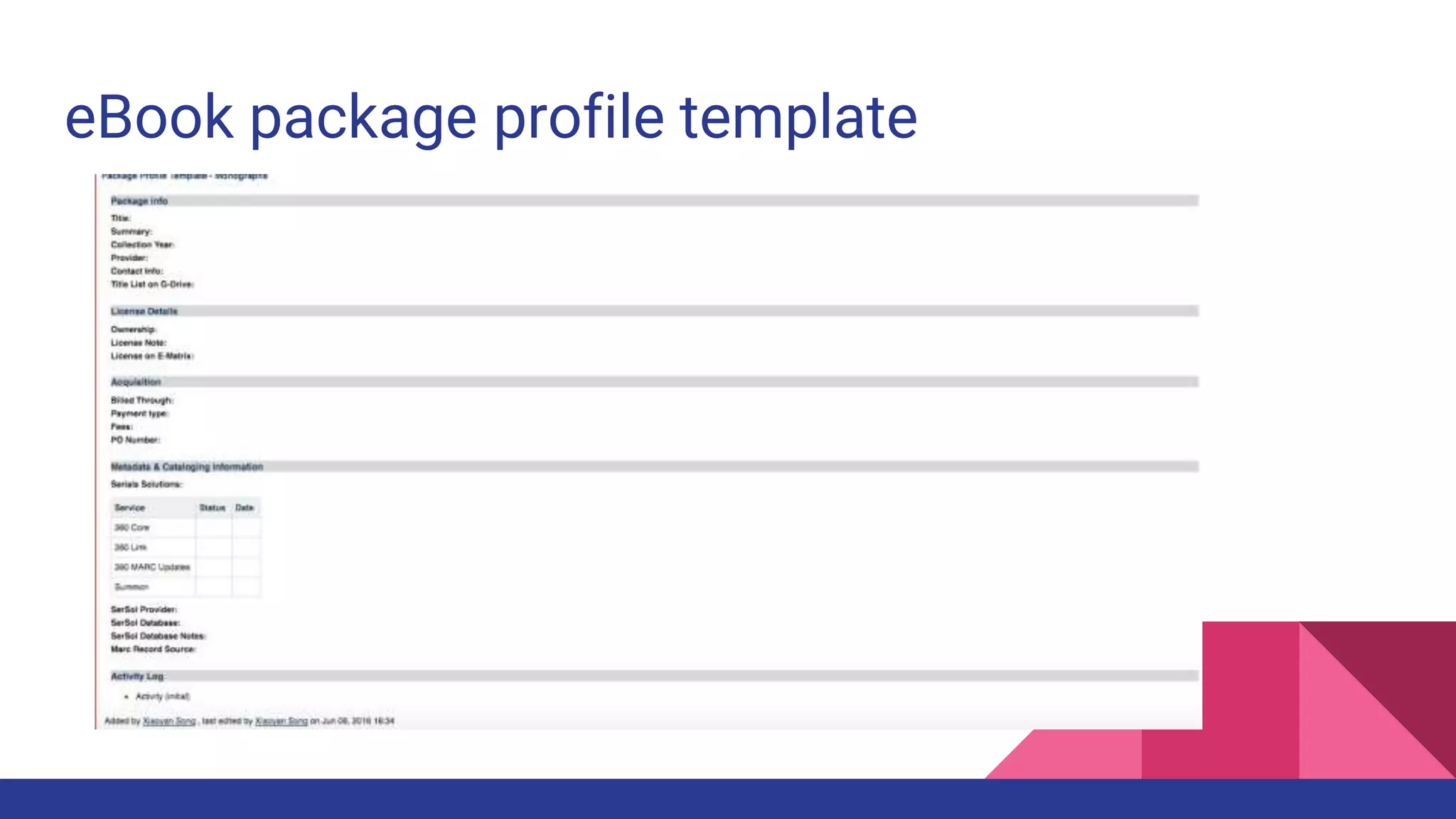 eBook package profile template
 