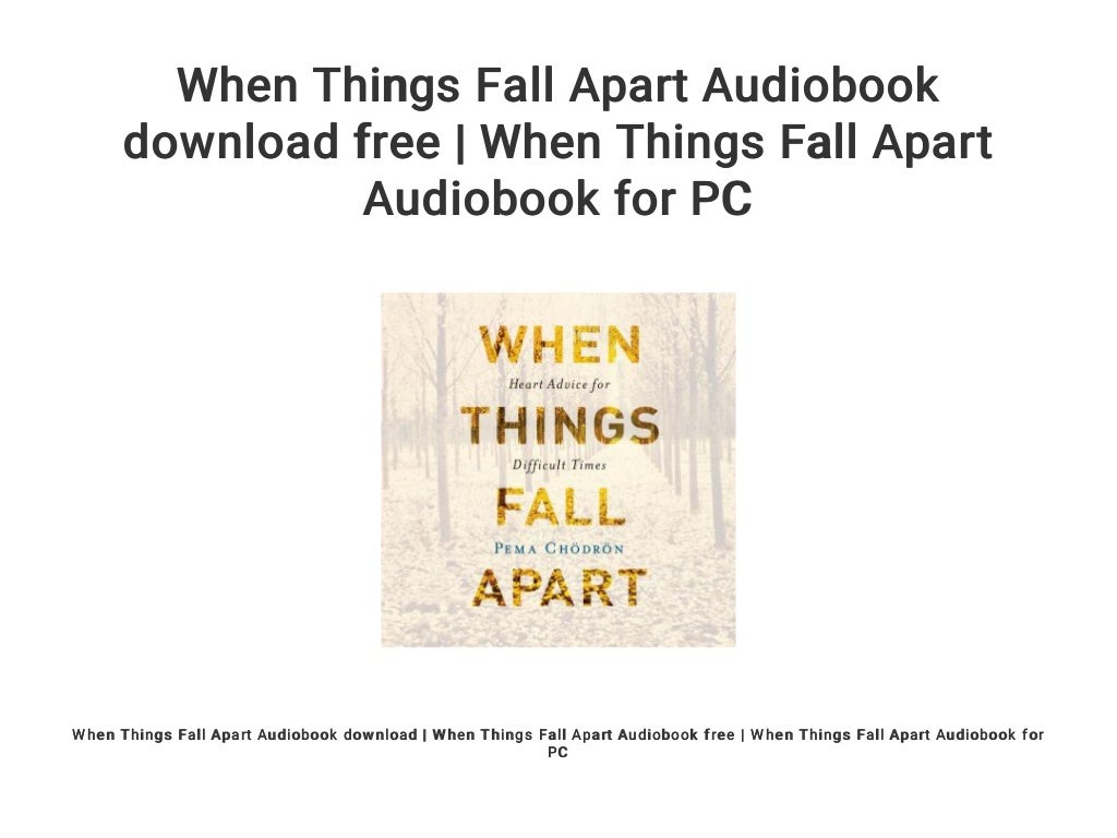When Things Fall Apart Audiobook download free When