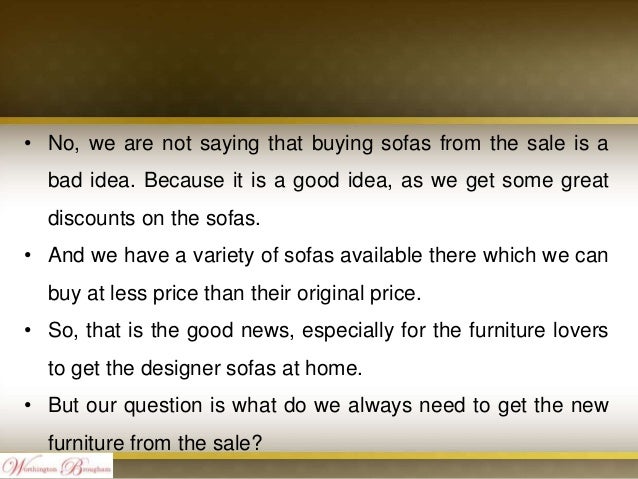 When To Buy The Sofas From Sale