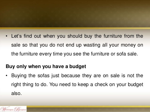 When To Buy The Sofas From Sale