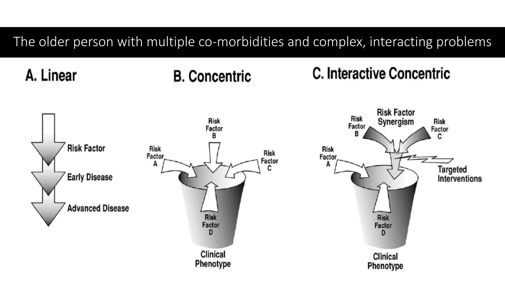 The older person with multiple co-morbidities and complex, interacting problems
 