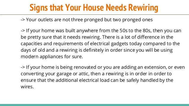 When to Rewire Your House?