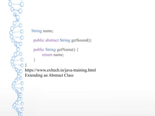 When to use abstract class and methods in java | PPT