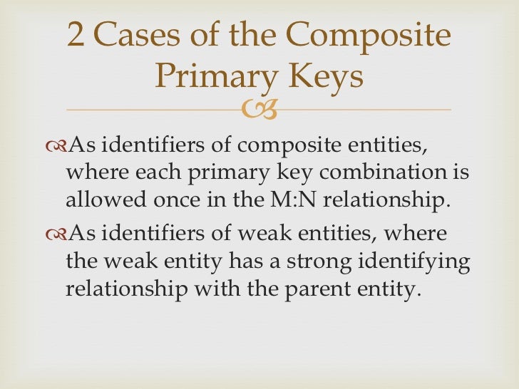When to use composite primary keys